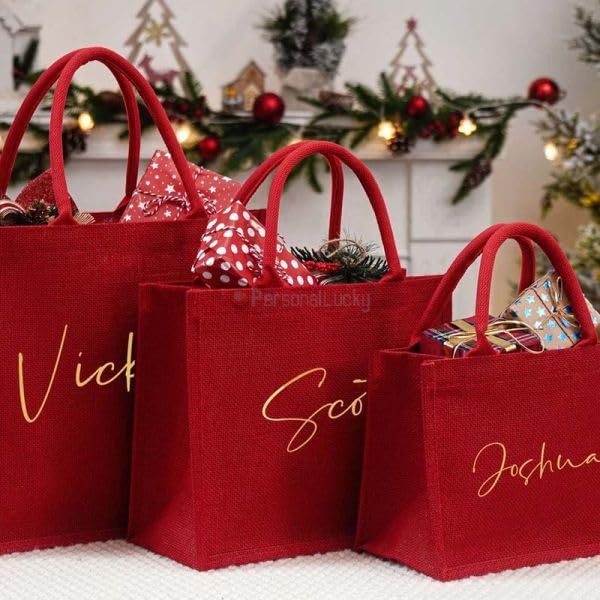 Personalized Embroidered Christmas Gift Bag