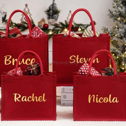 Personalized Embroidered Christmas Gift Bag