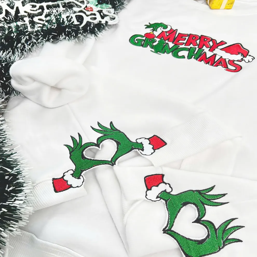 Trendy Merry Christmas Grinchmas Sweatshirt