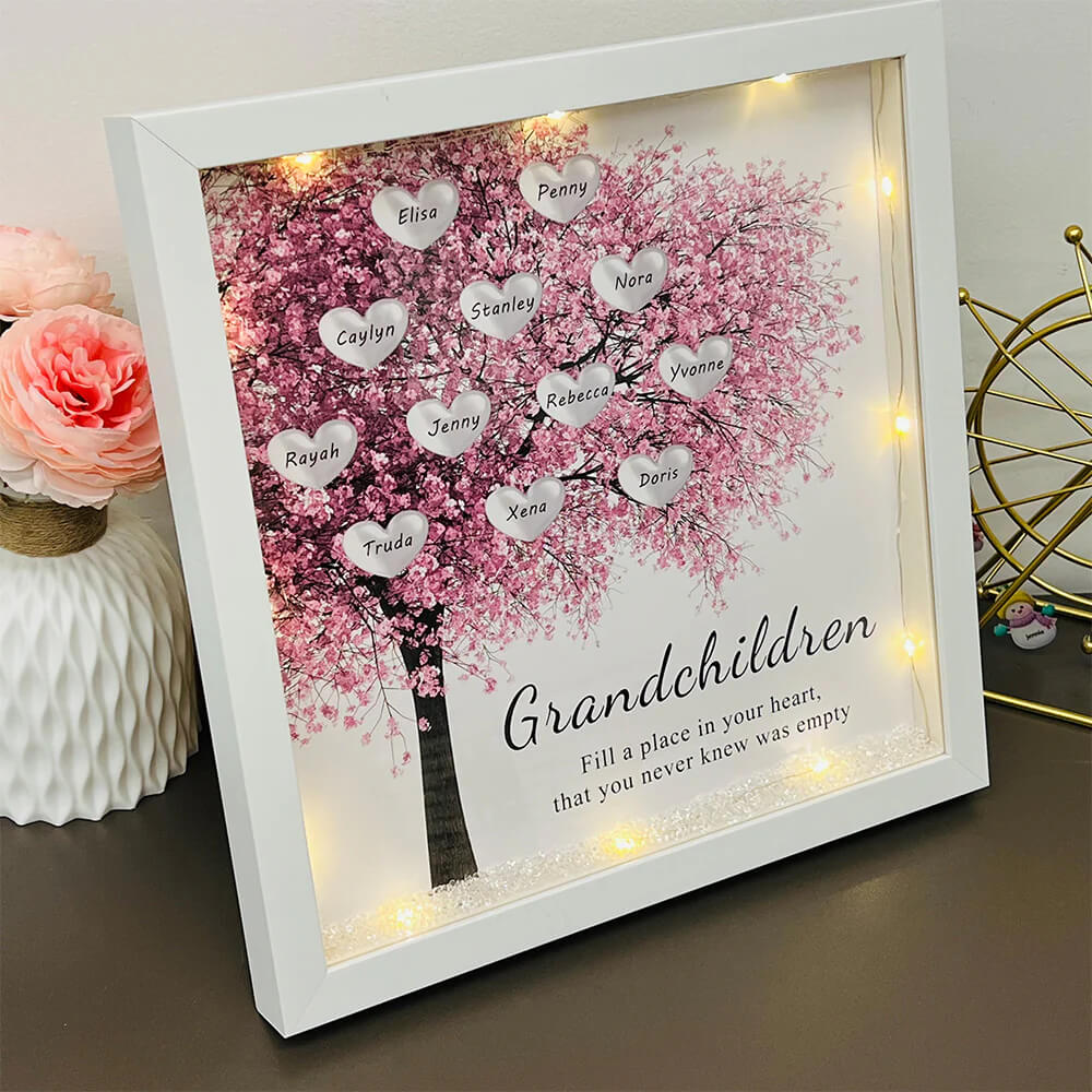 Custom Family/Mom/Grandma Tree Heart Frame For Mother&