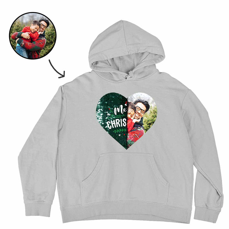 Custom Christmas Flip Sequin Hoodie (Double Print)