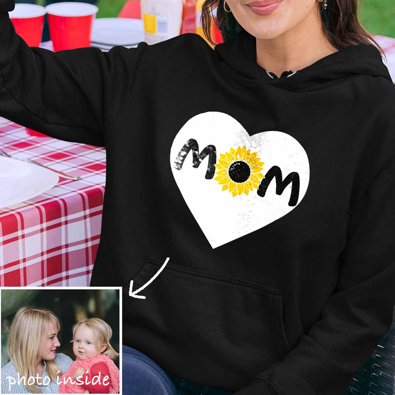 Custom Mom Flip Sequin Hoodie (Double Print) Best Christmas Gift