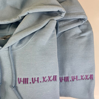 Custom Embroidered Anniversary Sweatshirt Hoodie, Best Gift for Boyfriend