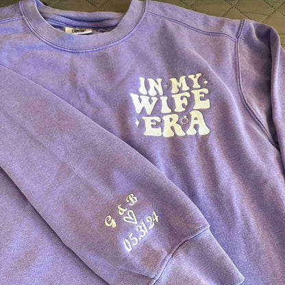 Custom Embroidered In My Bride Era Sweatshirt