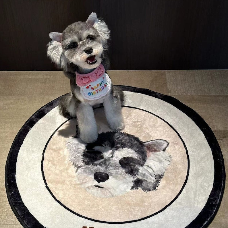 Custom Pet Portrait Decorative Rugs, Personalized Pet Portrait Carpet, Personalized Rugs