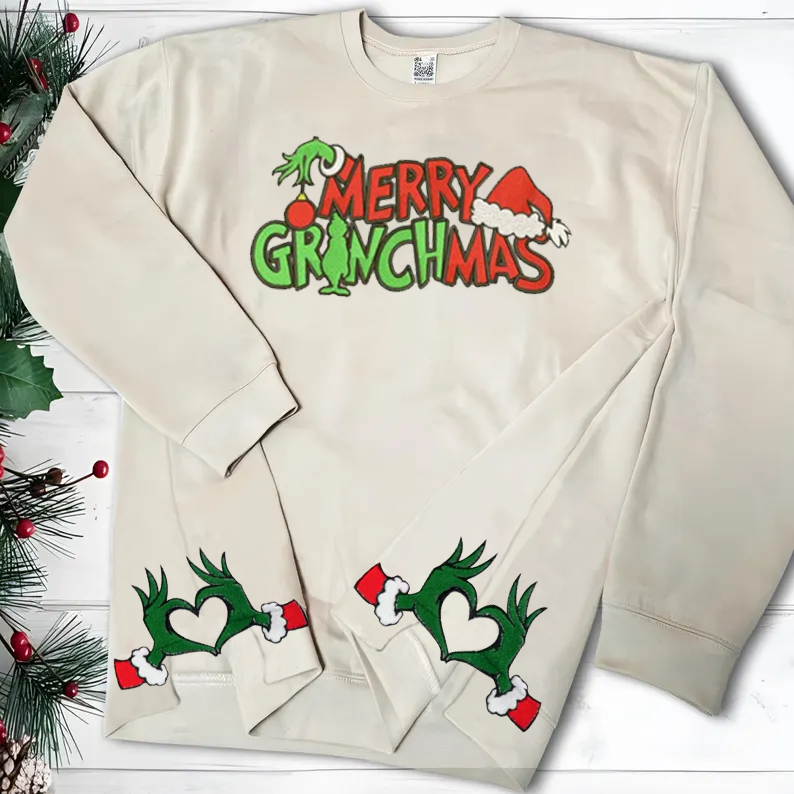 Trendy Merry Christmas Grinchmas Sweatshirt