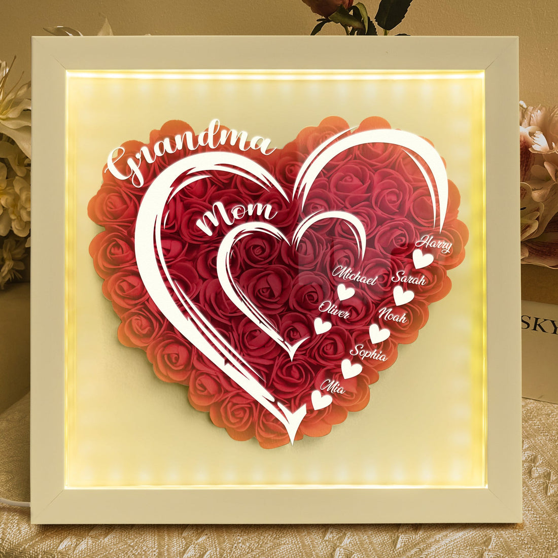 Mom Grandma Hearts Custom Kids&