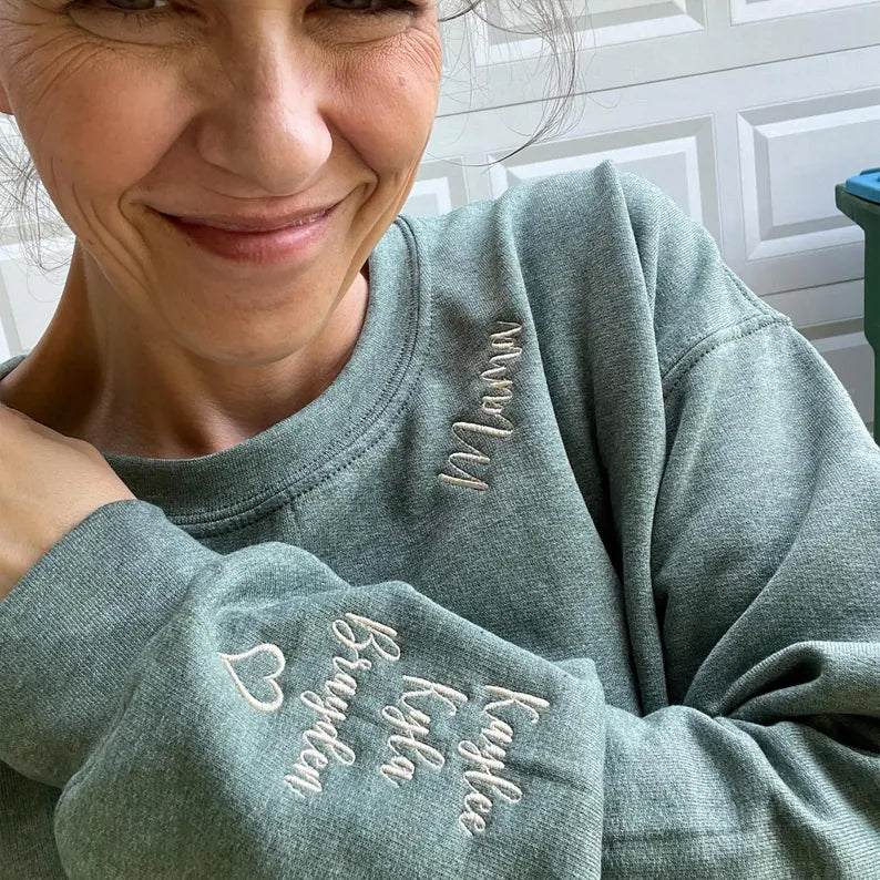 Custom Embroidered Grammie Sweatshirt Unique Gift for Grandma