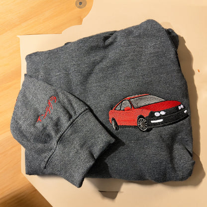 Christmas Gifts for Boyfriend, Custom Car Embroidered Hoodie, Car Lover Gift