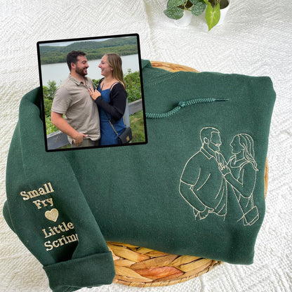 Custom Portrait from Photo Sweatshirt, Custom Couple Portrait, Personalized Gift