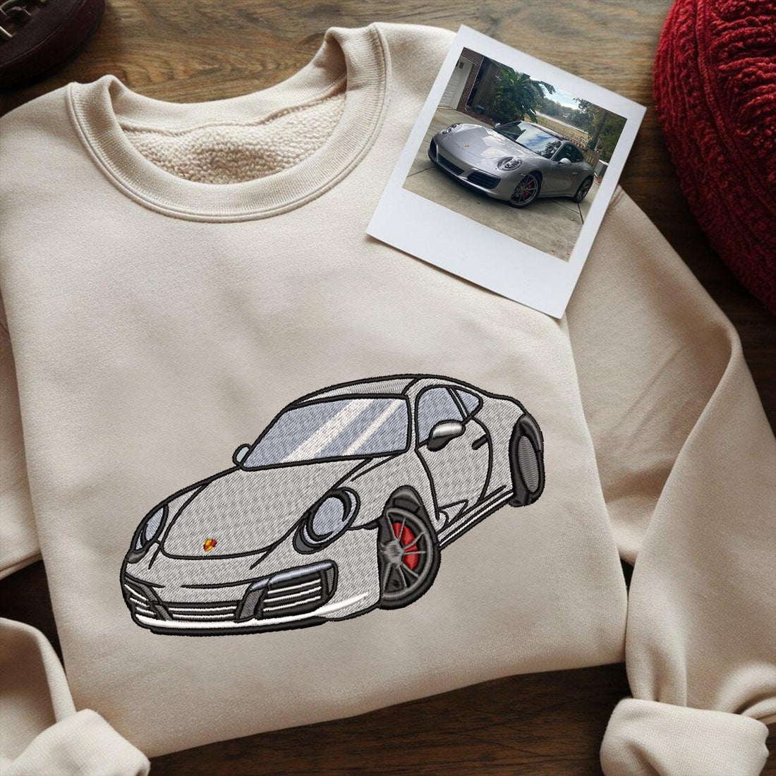 Christmas Gifts for Boyfriend, Custom Car Embroidered Hoodie, Car Lover Gift