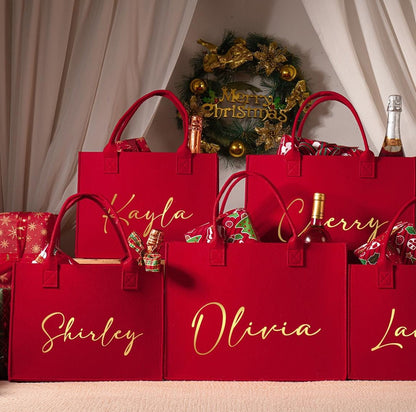 Personalized Embroidered Christmas Gift Bag